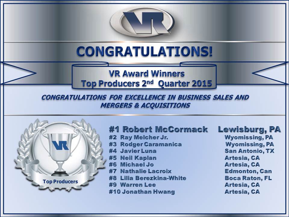 VR Awards - Top Producers