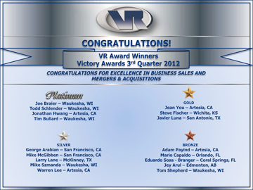 VR Business Brokers Victory Awards 2